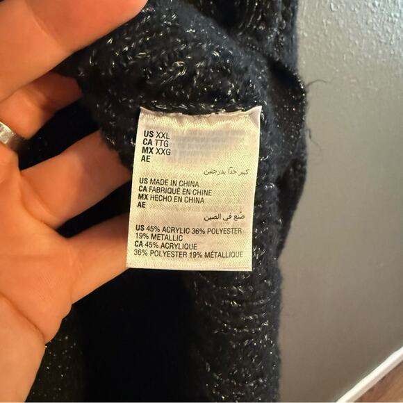 INC Mens Metallic Cable Knit Turtleneck Size XXL - Picture 5 of 6